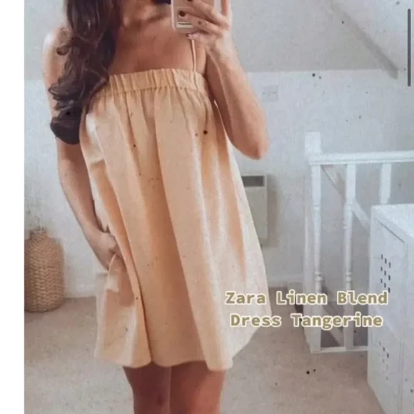 Zara Linen Blend Mini Dress - Picture 3 of 4